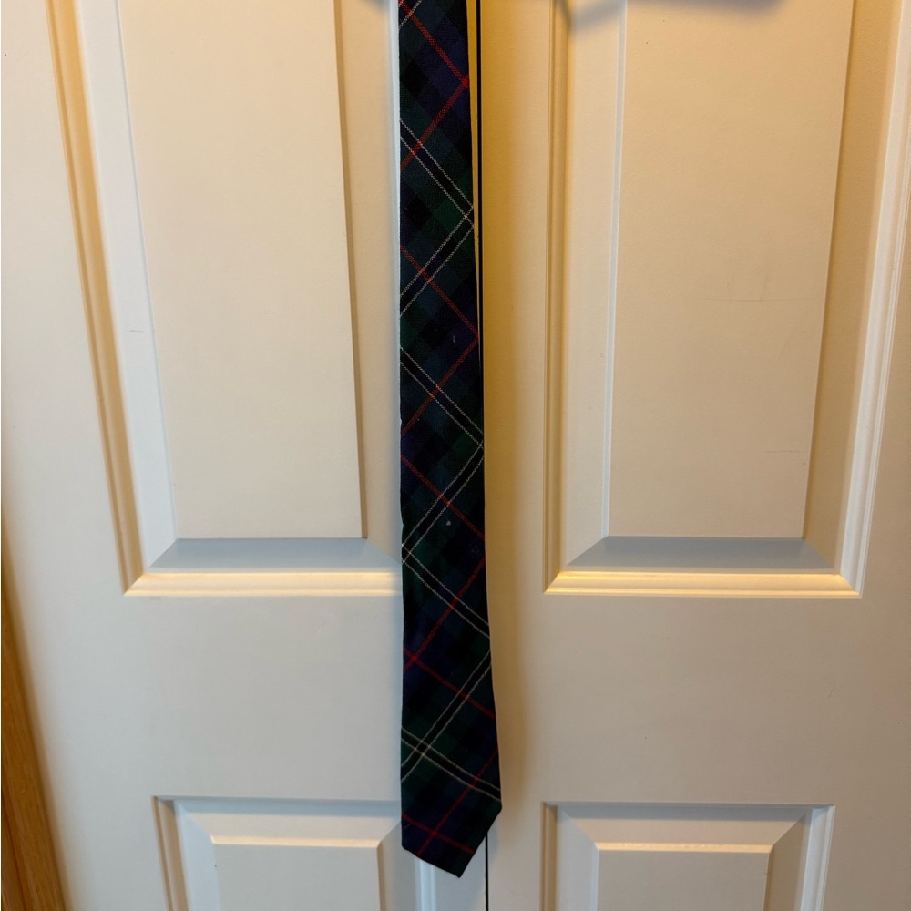 Wool Tie in Blue and Green